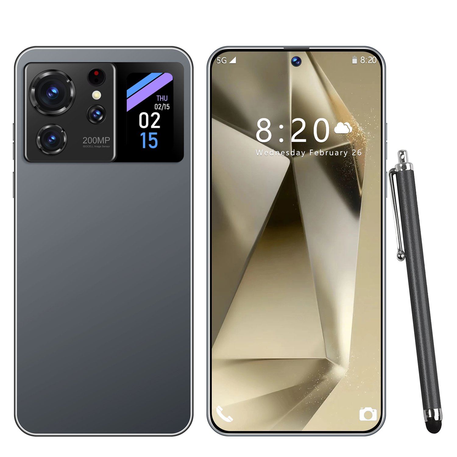 2024 Original S25 Ultra 5G Smartphone 7.3 Inch Full HD Screen Android 13 Decacore CPU LTE 8000mAh Battery EU Plug Global Version